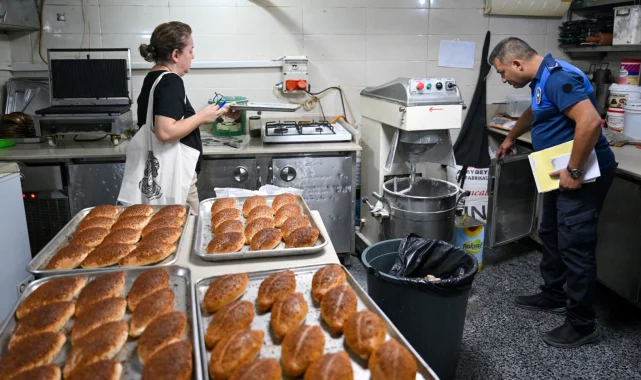 Bornova'da fırınlara sabah denetimi