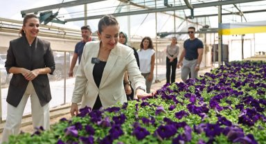 Büşra Özdemir Hurma Bitki Üretim Tesisi'ni inceledi