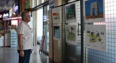 Dünya Barış Günü sergisi terminalde vatandaşlarla buluşuyor