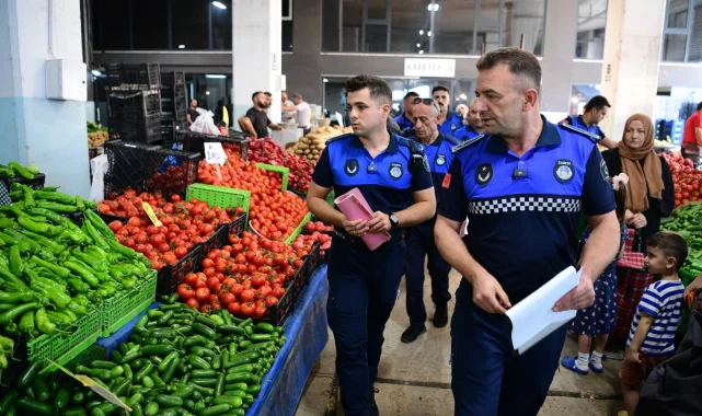 Kocaeli Çayırova Zabıtası'ndan pazar denetimi