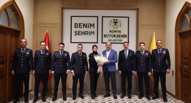 Konya İtfaiyesi'nden Başkan Altay'a ziyaret