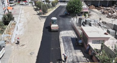 Manisa Ahmetli'ye sıcak asfalt çalışması