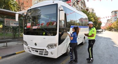 Manisa'da servis araçlarına denetim