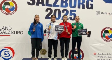 Milli karateci Avusturya'dan gümüş madalyayla döndü