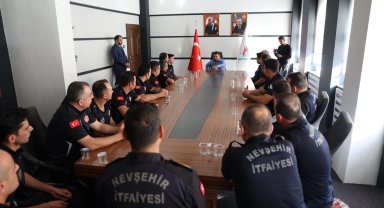 Nevşehir itfaiyesinden Başkan Arı'ya ziyaret