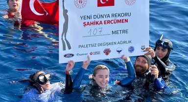 107 metrede paletsiz 'Şahika' rekor!