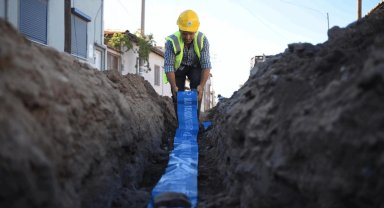Balıkesir Burhaniye'de 60 yıllık su hattı yenilendi