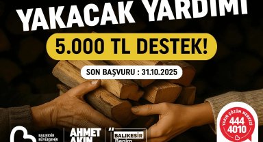 Balıkesir Büyükşehir'den 'yakacak' yardımı