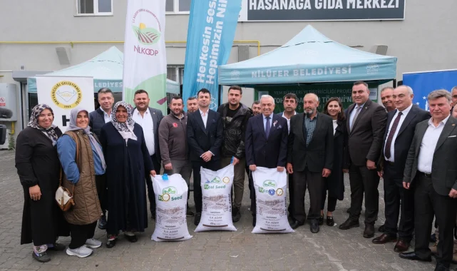 Bursa Nilüfer'den üreticiye İtalyan çimi tohumu desteği