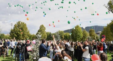 Bursa'da mutluluk balonları SMA'lı Çağan Ata Taran için uçuruldu