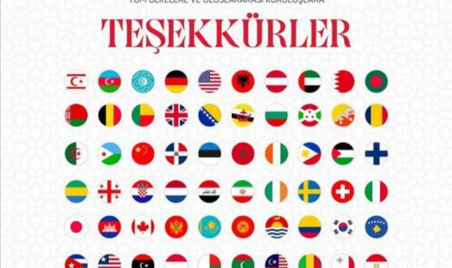 Cumhuriyet'in 102. yaşını tebrik eden ülkelere Cumhurbaşkanı Erdoğan'dan teşekkür
