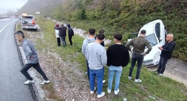 Düzce-Akçakoca karayolunda korkutan kaza