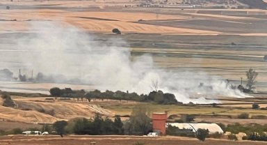 Edirne Keşan'da anız yakımına ortak tepki