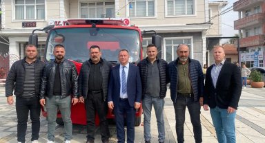 Edirne Yenikarpuzlu'da itfaiyeye yeni hibe araç