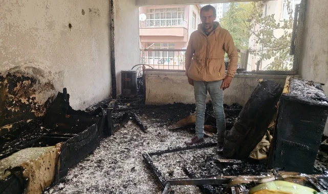Evi yanan vatandaşa Kayseri Talas'tan yardım eli