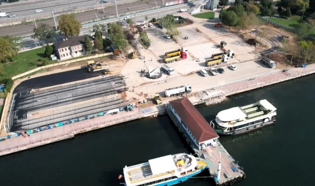 Kocaeli'de 1 Mart Vapur İskelesi Otoparkı yüzde 85 tamam