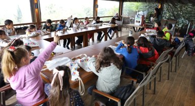 Minik kaşifler Leylek Göl Evi'nde