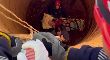 Yaşlı adam 12 metrelik kuyudan kurtarıldı!