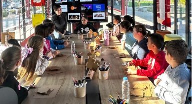 Çocuklar Pancar Deposu'nda sanatla buluştu