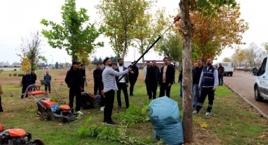 Diyarbakır'da üniversite öğrencileri sahada budama tekniklerini uygulamalı öğrendi