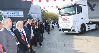 Gebze'den Gazze'ye kardeşlik eli... 10 yardım tırı dualarla uğurlandı