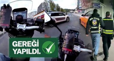 İçişleri yine gereğini yaptı! Kırmızı ışıkta şov yapan motosikletli yakalandı