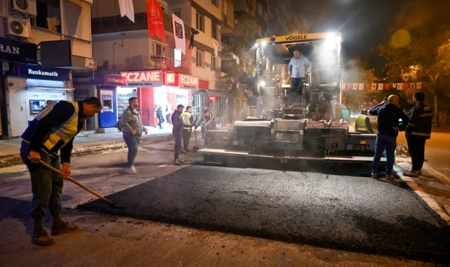 İzmir Bornova'da gece mesaisi
