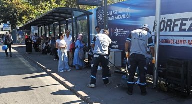 Kocaeli Büyükşehir'le duraklar temiz ve bakımlı