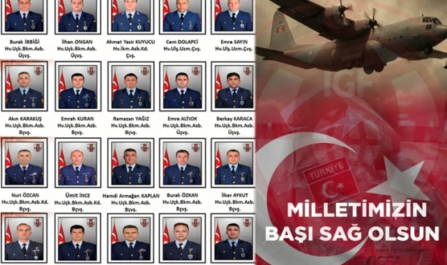MSB şehitlerimizin kimliklerini paylaştı... Gürcistan-Azerbaycan sınırında düşen askeri uçaktaki 20 askerimiz şehit!
