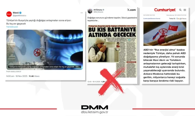 "Rus gazı kesiliyor, enerji krizi lapıda" iddialarına yalanlama