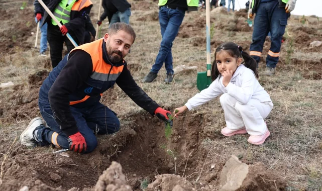 Sivas'ta Muhsin Yazıcıoğlu Vefa Ormanı'na 58 bin fidan