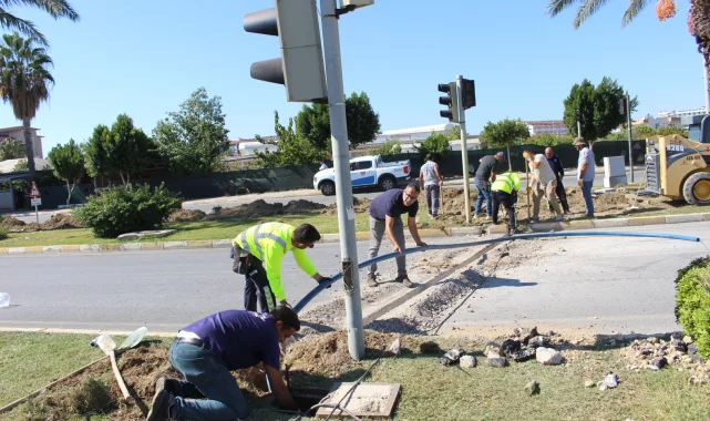 Antalya Manavgat'ta sinyalizasyon yenileme hamlesi