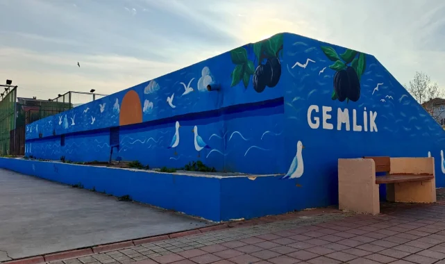 Bursa Gemlik'te atıl alanlar sanatla güzelleşiyor