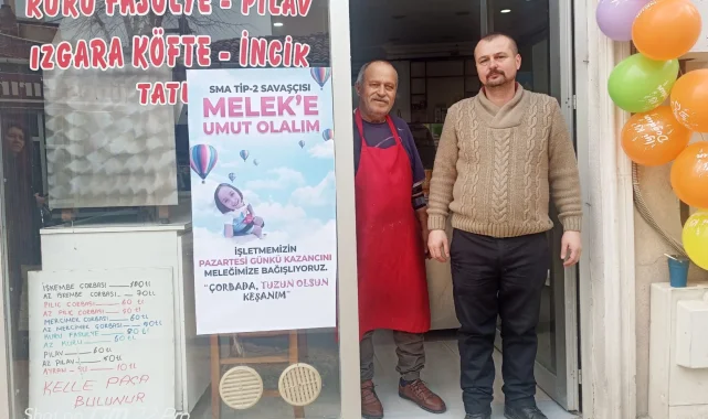 Edirne Keşan'da SMA hastası Melek'e anlamlı destek