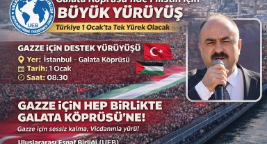 Galata'da Gazze için büyük yürüyüşe açık davet