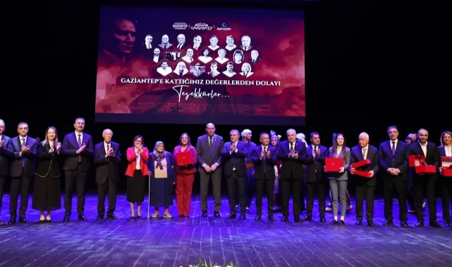Gaziantep'e değer katanlar ödüllendirildi