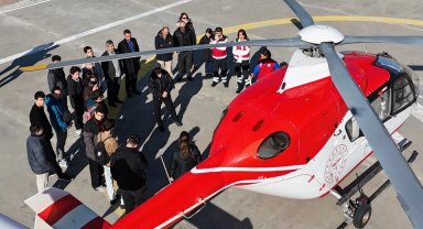 Kayseri Bilişim Akademisi öğrencileri şehri helikopterle inceledi