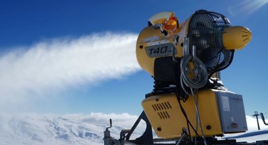 Kayseri Erciyes suni karla yeni sezona hazırlanıyor