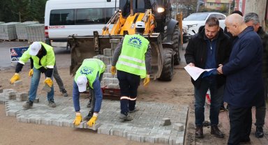 Kocaeli Gebze'de üstyapı çalışmalarını yerinde incelendi