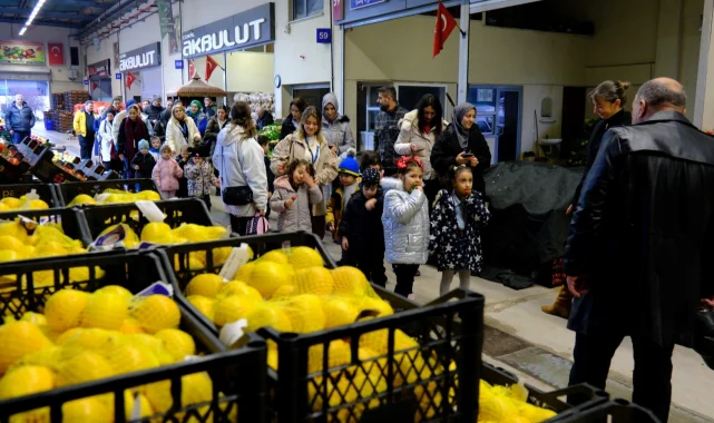 Kocaeli minikler, yerli malını hal binasında öğrendi