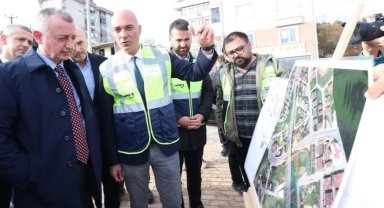 Kocaeli'de Başkan Büyükakın, Eskihisar Kavşağı'nda son durumu inceledi