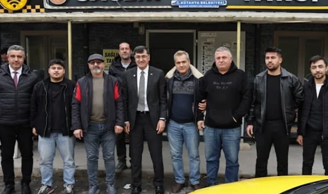 Kütahya'da Başkan Kahveci'den taksi duraklarına ziyaret