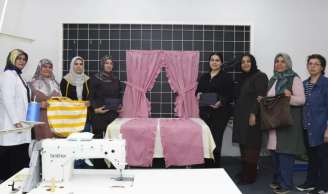 Mersin'de özel birey annelerine dikiş kursu
