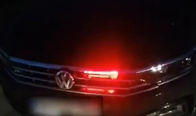 Mudanya'da çakar lambalı araca trafikten men!