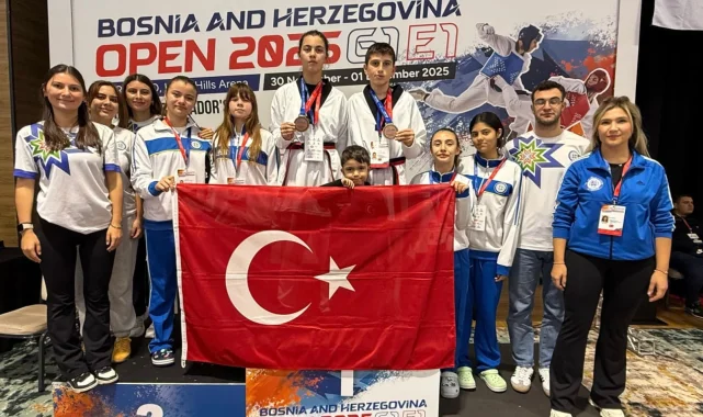 Muğlalı tekvandocular Bosna Hersek'te madalyaları topladı