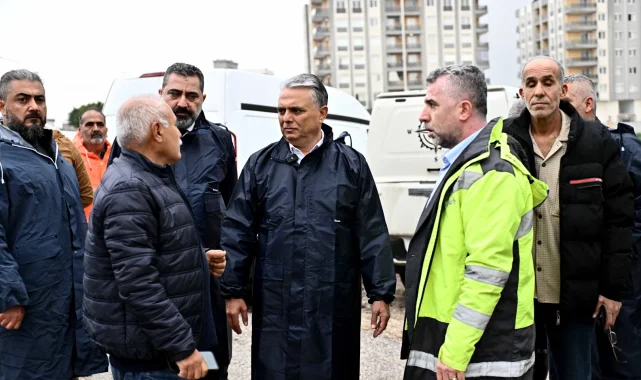 Antalya'da yoğun yağış sonrası Başkan Uysal Gebizli'de