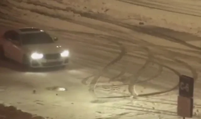 Bolu'da drift yapan sürücülere Jandarma müdahalesi