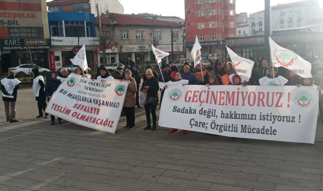 Emekliler Keşan'da geçim isyanını yükseltti