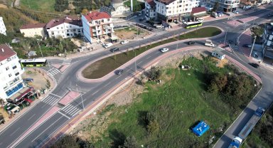 Kocaeli Gebze'de trafik dönel kavşaklarla rahatlıyor