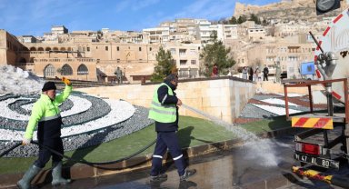 Mardin'de Tarihi 1. Cadde'de hummalı çalışma